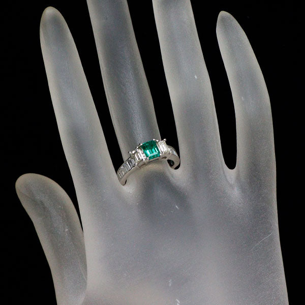 Pt900 エメラルド ダイヤモンド リング 0.62ct D1.20ct