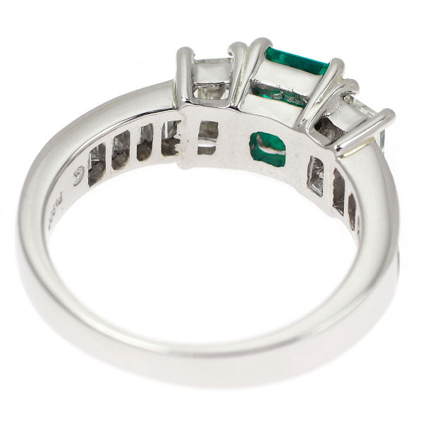 Pt900 エメラルド ダイヤモンド リング 0.62ct D1.20ct
