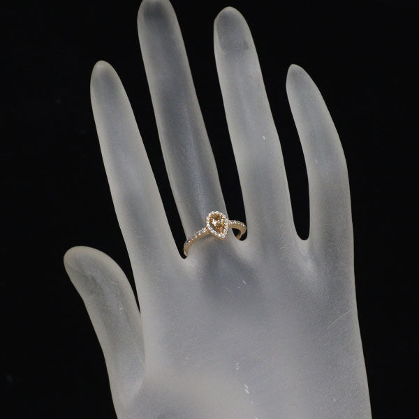 K18PG ペアシェイプ ダイヤモンド リング 0.193ct D0.17ct
