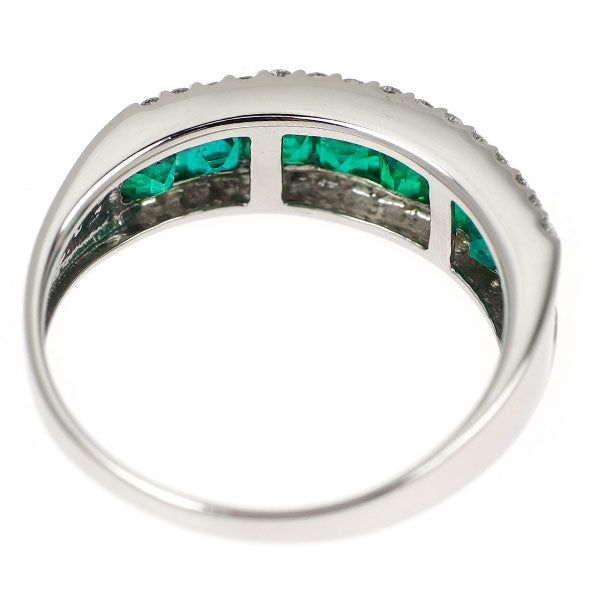 Pt900 エメラルド ダイヤモンド リング 0.79ct D0.25ct