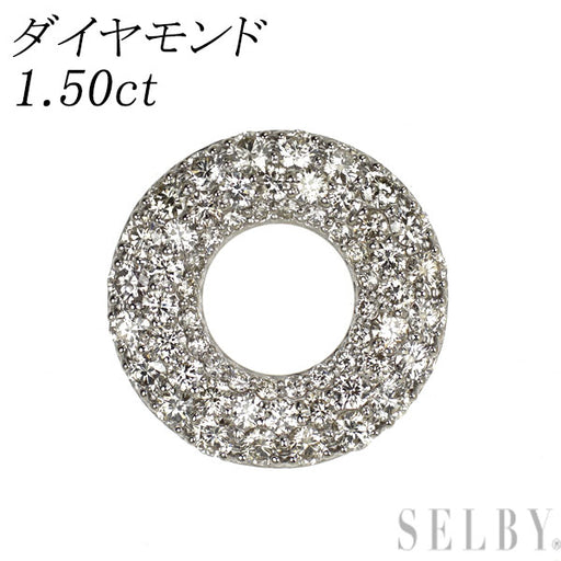 Pt950 ダイヤモンド ペンダントトップ 1.50ct パヴェ — セルビー