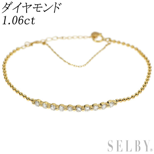 K18YG ダイヤモンド ブレスレット 1.06ct