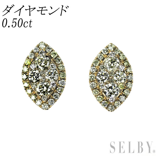K18YG ダイヤモンド ピアス 0.50ct