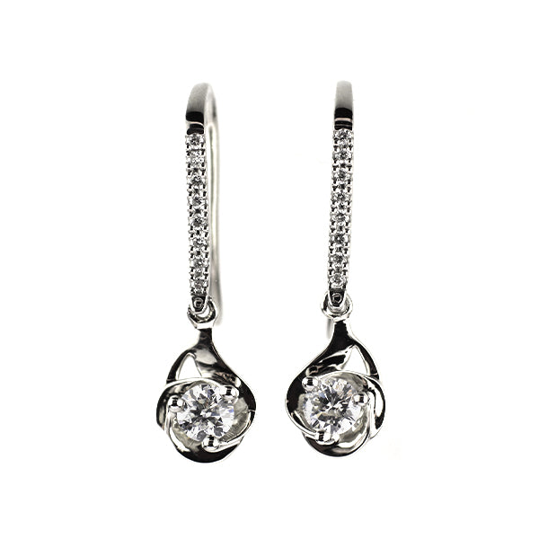 Pt900 ダイヤモンド ピアス 0.32ct