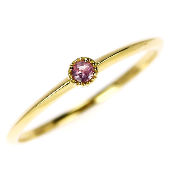 K18YG パパラチアサファイア リング 0.059ct