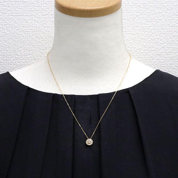 K18YG ダイヤモンド ペンダントネックレス 0.22ct D0.09ct