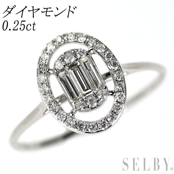 K18WG ダイヤモンド リング 0.25ct