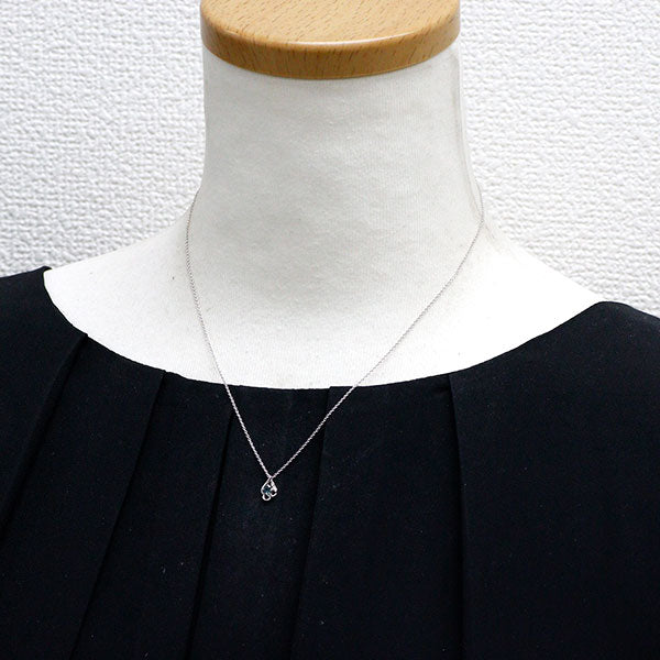 希少 K18WG アレキサンドライト ダイヤモンド ペンダントネックレス