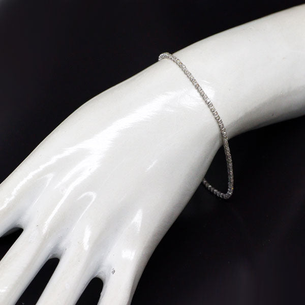 K18WG ダイヤモンド テニス ブレスレット 1.00ct