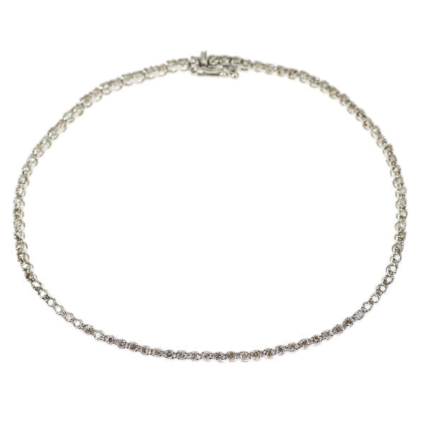 K18WG ダイヤモンド テニス ブレスレット 1.00ct