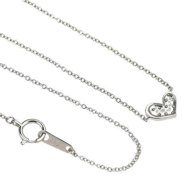 K18WG ダイヤモンド ペンダントネックレス 0.10ct ハート