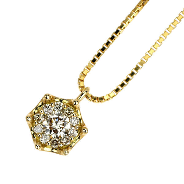 K18YG ダイヤモンド ペンダントネックレス 0.15ct — セルビー