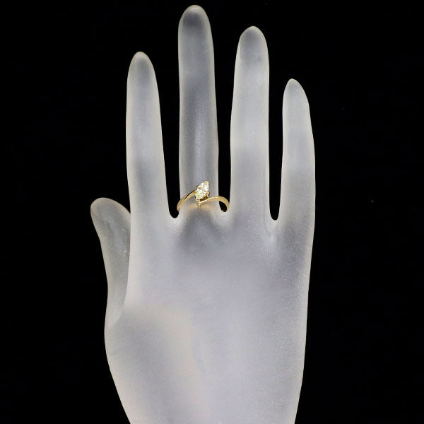 K18YG マーキスカット ダイヤモンド リング 0.475ct