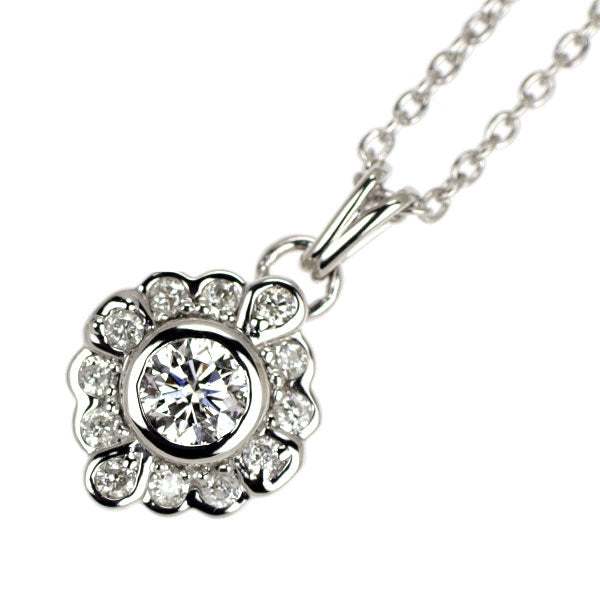 K18WG ダイヤモンド ペンダントネックレス 0.17ct D0.08ct — セルビー