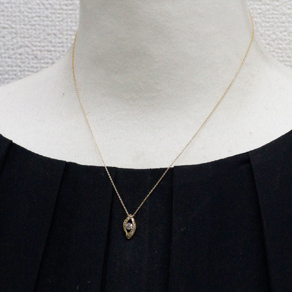 K18YG ダイヤモンド ペンダントネックレス 0.14ct D0.07ct