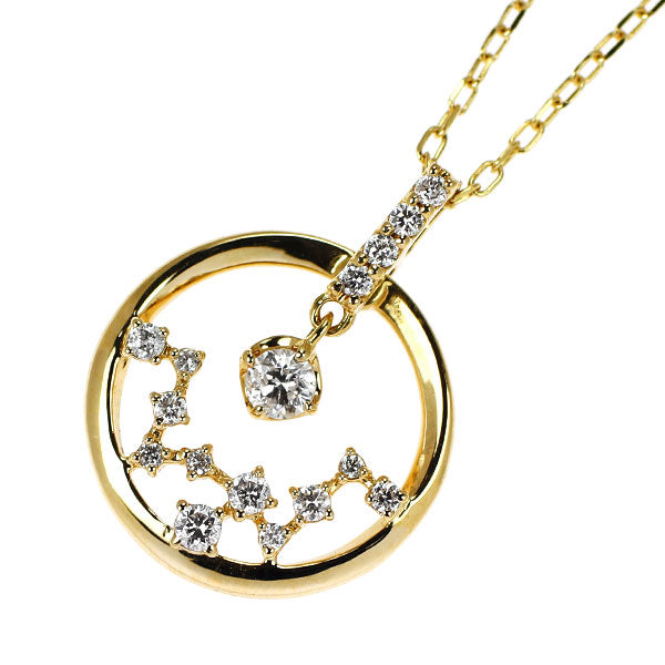 K18YG ダイヤモンド ペンダントネックレス 0.17ct
