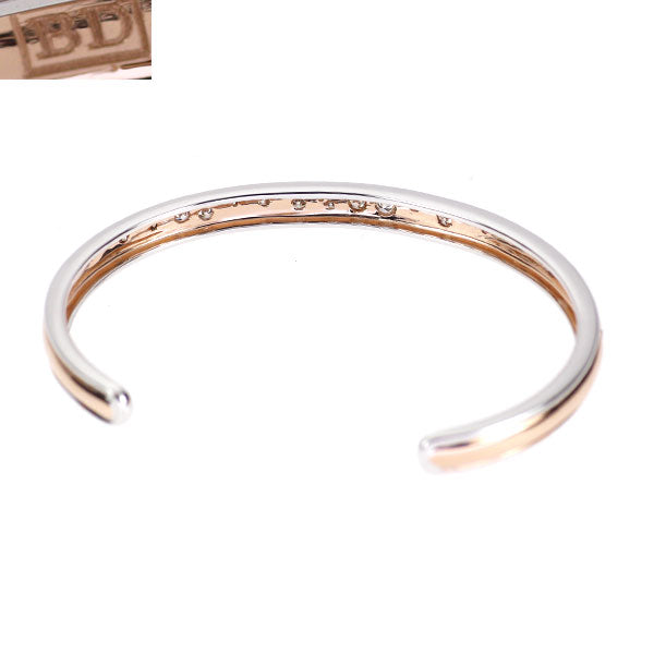 カシケイ/Kashikey K18WG/PG ダイヤモンド バングル 0.60ct メランジェ