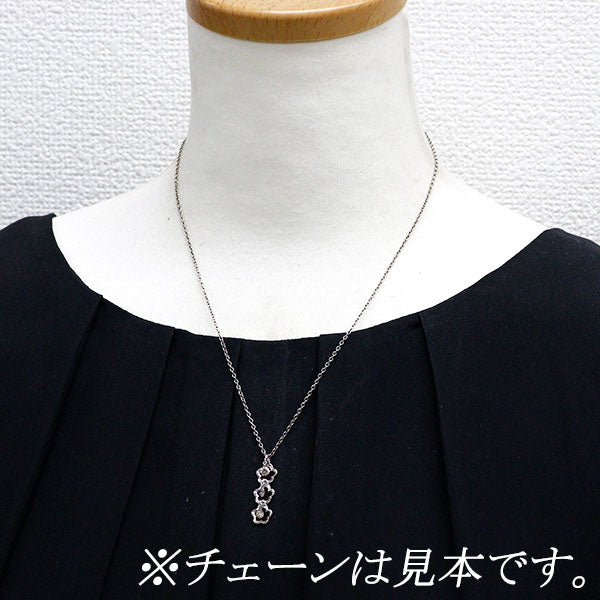 K18WG ストリングホール ダイヤモンド ペンダントトップ 0.50ct スリー