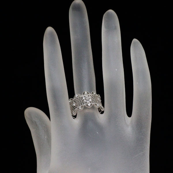 Pt900 ローズカット ダイヤモンド リング 0.21ct D0.18ct