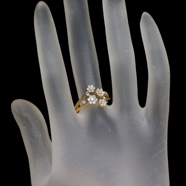 K18YG ダイヤモンド リング 0.54ct フラワー