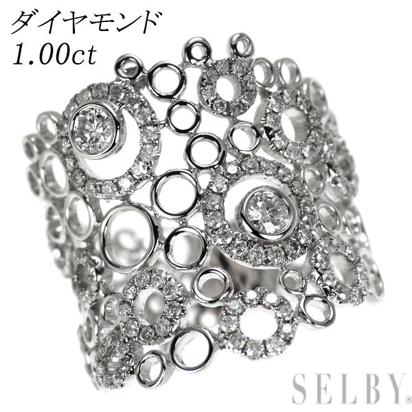 K18WG ダイヤモンド リング 1.00ct