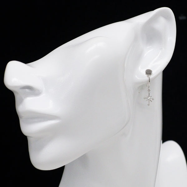 スタージュエリー K18WG ダイヤモンド ピアス 0.02ct