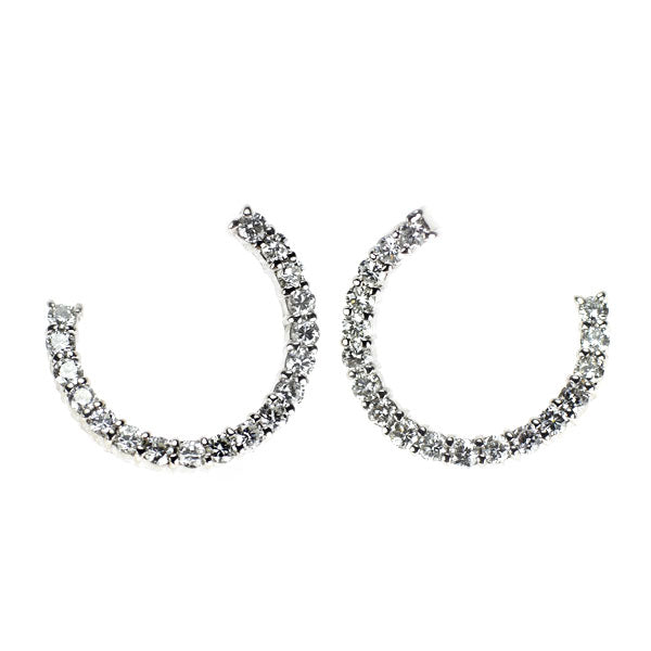 K18WG ダイヤモンド ピアス 0.50ct