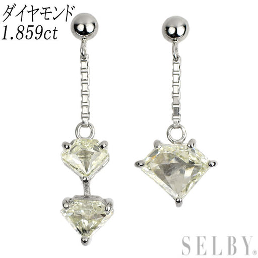 pt900 ピアス Pt900 ダイヤモンド ピアス 1.859ct — セルビーオンラインストア
