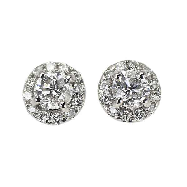 Pt900 ダイヤモンド ピアス 0.46ct D0.12ct