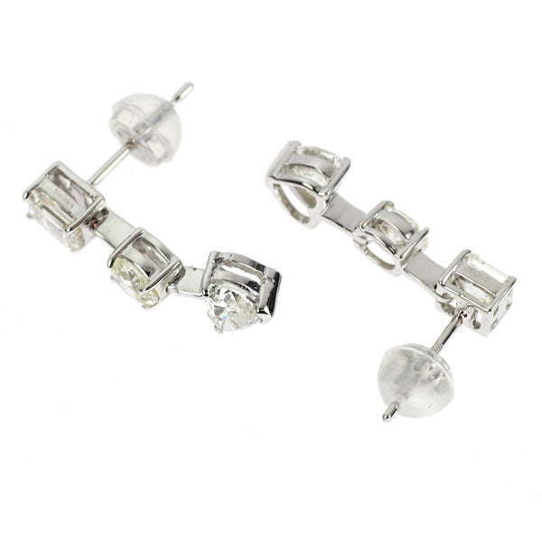 K18WG ダイヤモンド ピアス 1.77ct