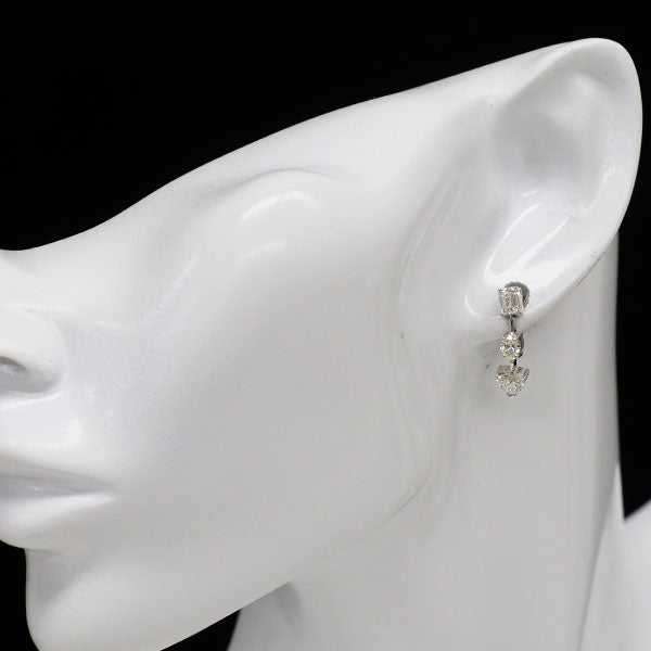 K18WG ダイヤモンド ピアス 1.77ct