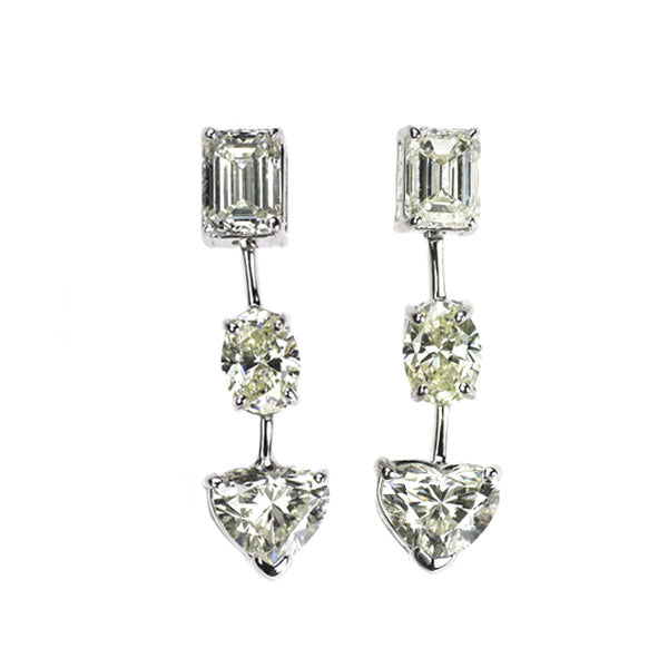 K18WG ダイヤモンド ピアス 1.77ct