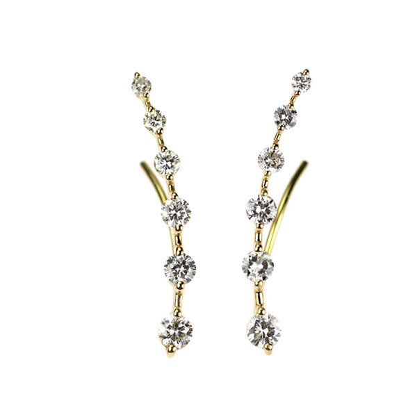 K18YG ダイヤモンド イヤリング/イヤーカフ 0.70ct