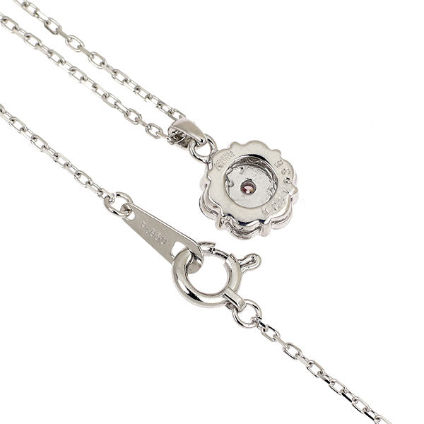 ダイヤ0.72ct K18WG ダイヤモンドペンダントネックレス Pt850 希少 K18WG/ Pt850 天然ピンク ダイヤモンド ペンダントネックレス