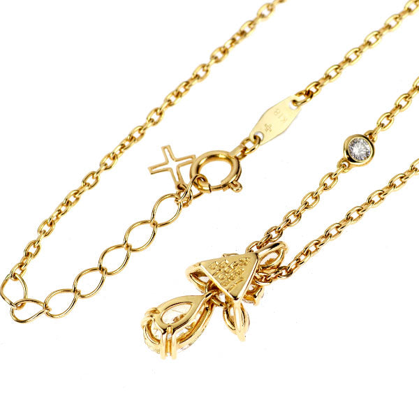 サザンクロス K18YG ペアシェイプ ダイヤモンド ペンダントネックレス 1.031ct D0.97ct
