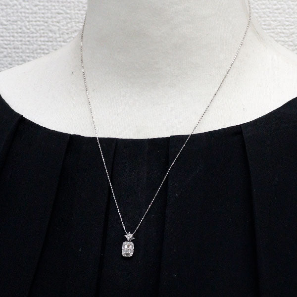 K18WG ダイヤモンド ペンダントネックレス 0.30ct