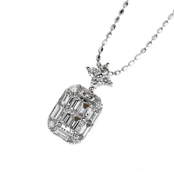 K18WG ダイヤモンド ペンダントネックレス 0.30ct