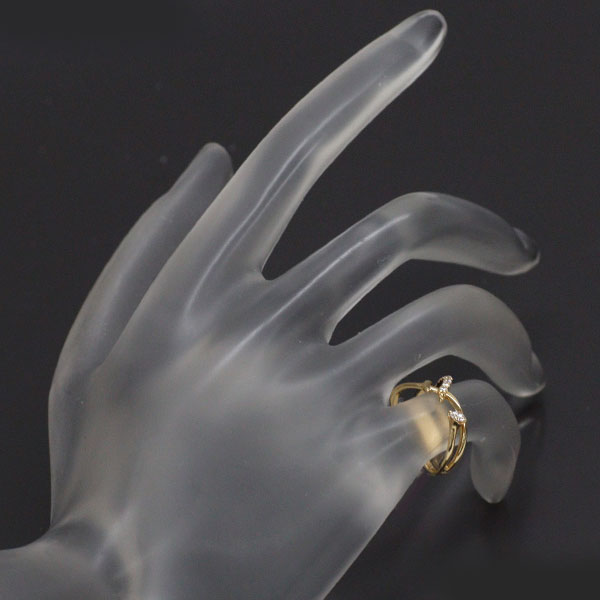 K18YG ダイヤモンド リング 0.22ct ピンキー