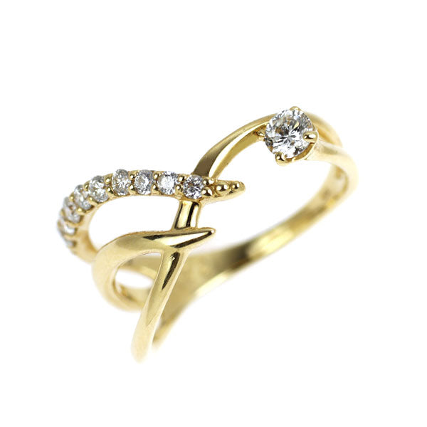 K18YG ダイヤモンド リング 0.22ct ピンキー