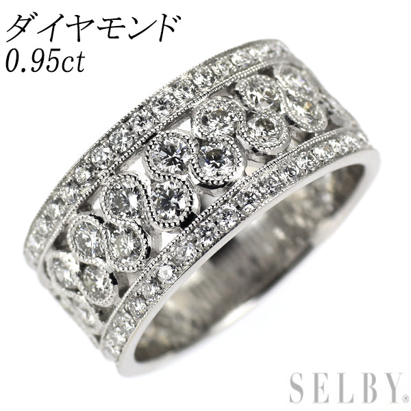 K18WG ダイヤモンド リング 0.95ct