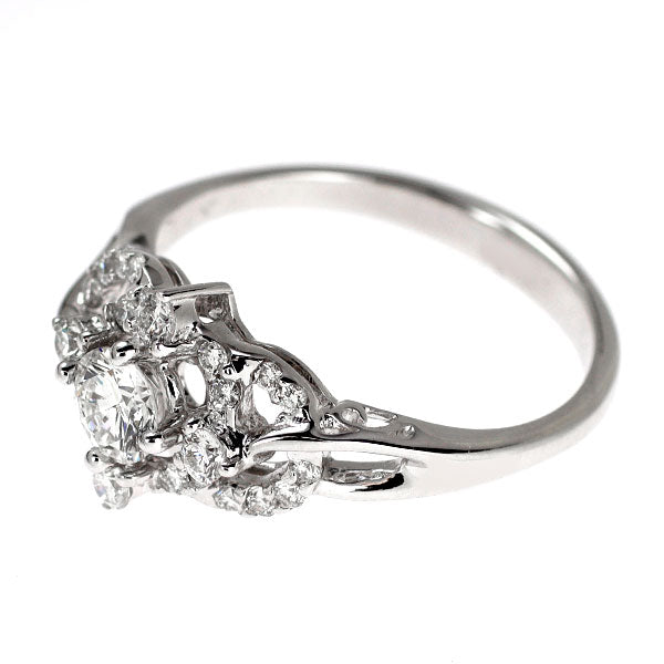 K18WG ダイヤモンド リング 0.343ct D0.33ct