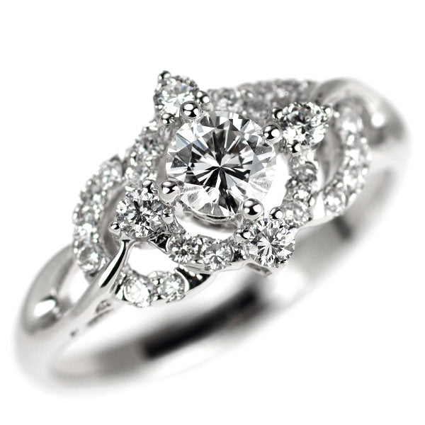 K18WG ダイヤモンド リング 0.343ct D0.33ct