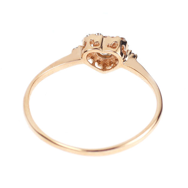 K18PG ダイヤモンド リング 0.20ct ハート