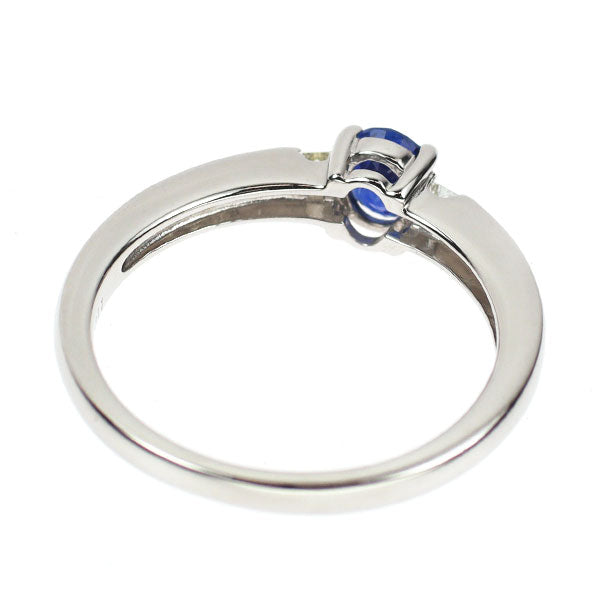 Pt900 サファイア ダイヤモンド リング 0.40ct D0.11ct