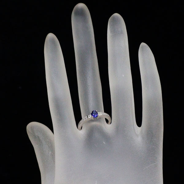 Pt900 サファイア ダイヤモンド リング 0.40ct D0.11ct