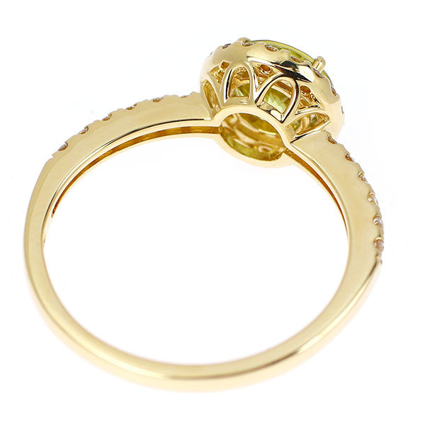 K18YG スフェーン ダイヤモンド リング 1.00ct D0.23ct
