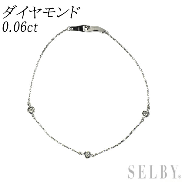 Pt850 ダイヤモンド ブレスレット 0.06ct