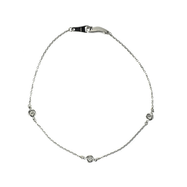 Pt850 ダイヤモンド ブレスレット 0.06ct