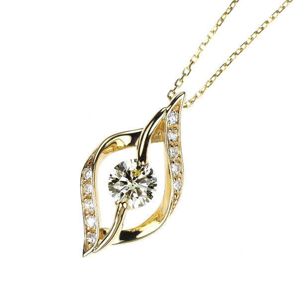 K18YG ダイヤモンド ペンダントネックレス 0.312ct D0.05ct