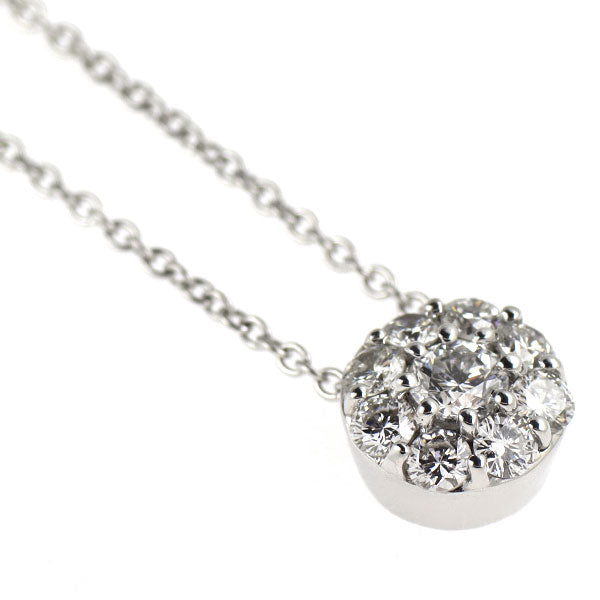 ポンテヴェキオ K18WG ダイヤモンド ペンダントネックレス 0.63ct フラワー